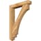 Ekena Millwork Imperial Arts and Crafts Rough Sawn Bracket w/ Offset Brace, Western Red Cedar, 6"W x 32"D x 44"H BKT0604X32X44IMP03RWR - alternate 1